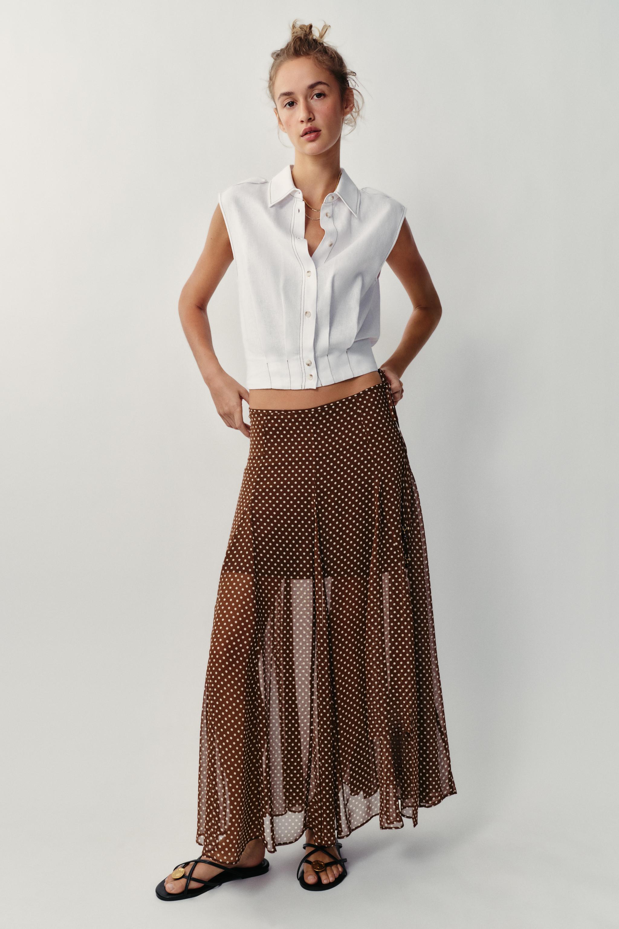 POLKA DOT MIDI SKIRT